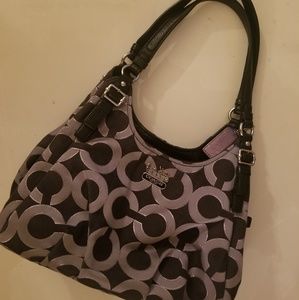 Authentic Coach bag silver and black should bag